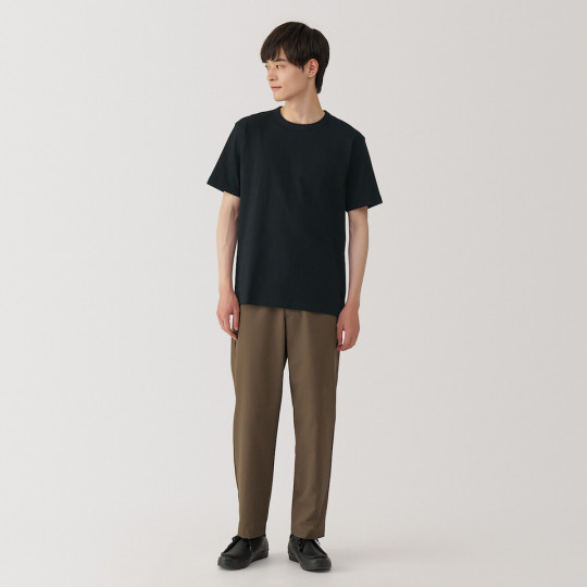 T-shirt z grubo tkanej bawełny czarny