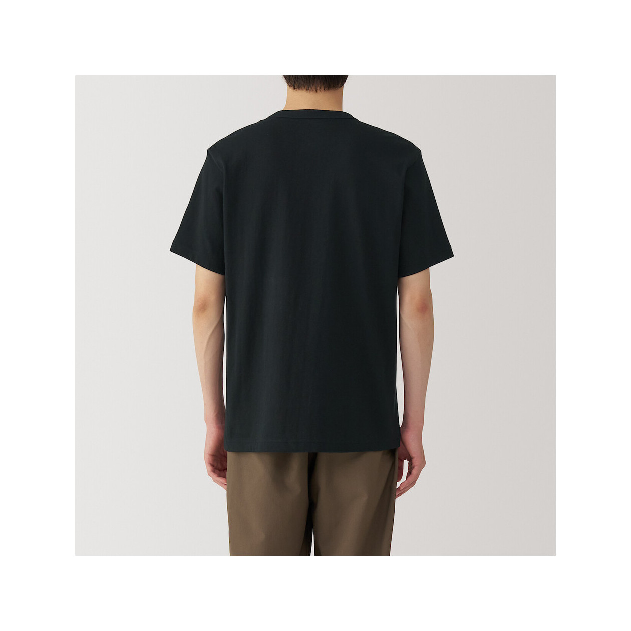 T-shirt z grubo tkanej bawełny czarny