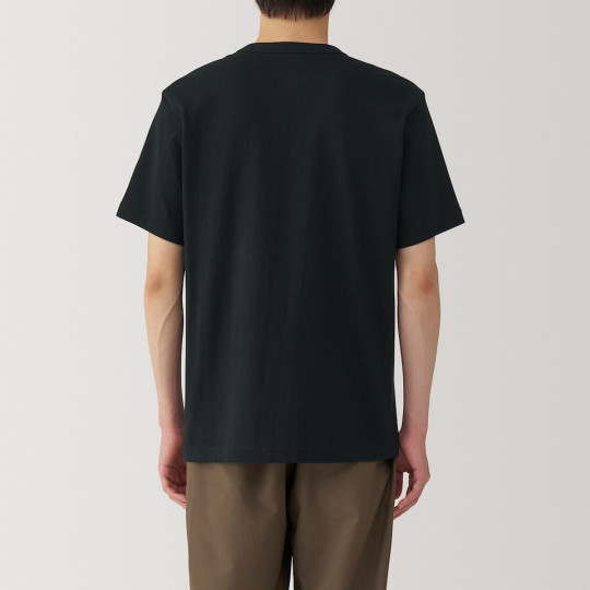 T-shirt z grubo tkanej bawełny czarny