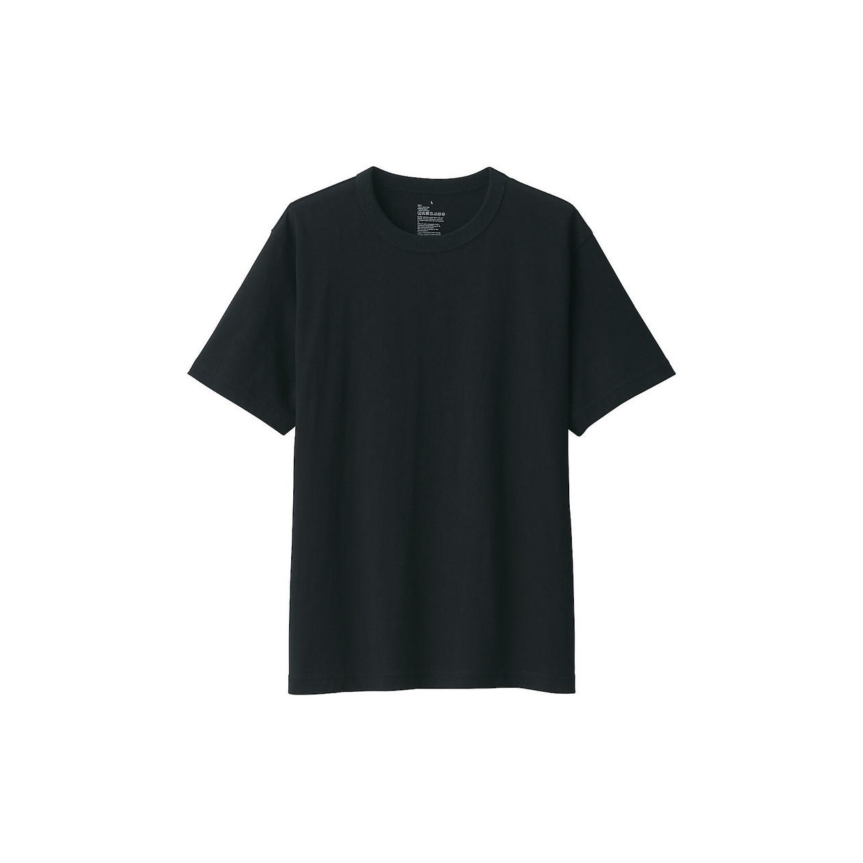 T-shirt z grubo tkanej bawełny czarny