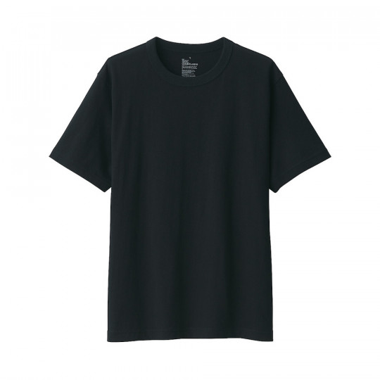 T-shirt z grubo tkanej bawełny czarny