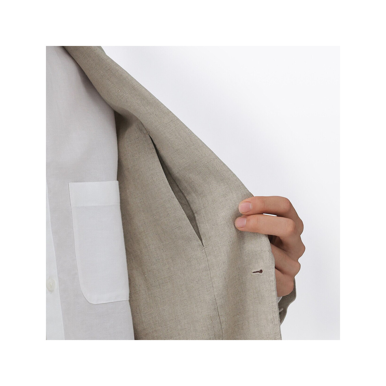 Marynarka lniana natural