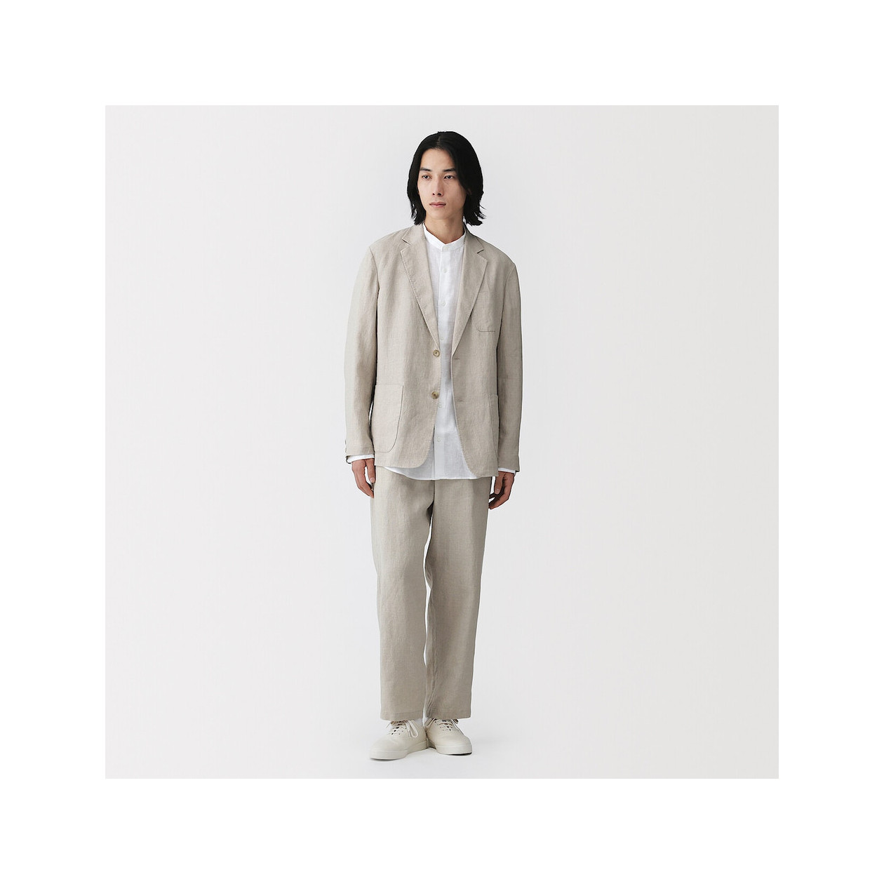 Marynarka lniana natural