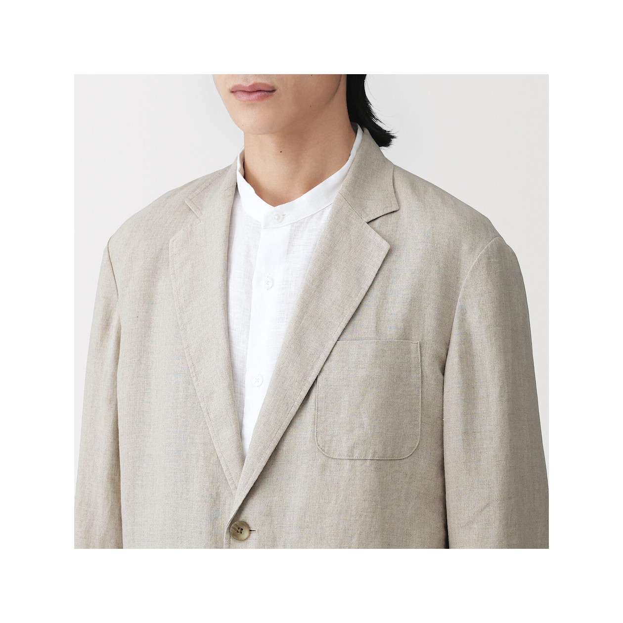 Marynarka lniana natural