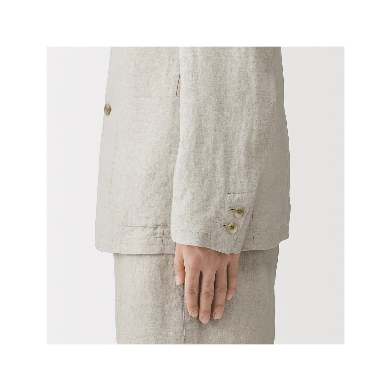 Marynarka lniana natural