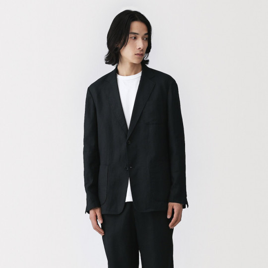 Marynarka lniana czarna