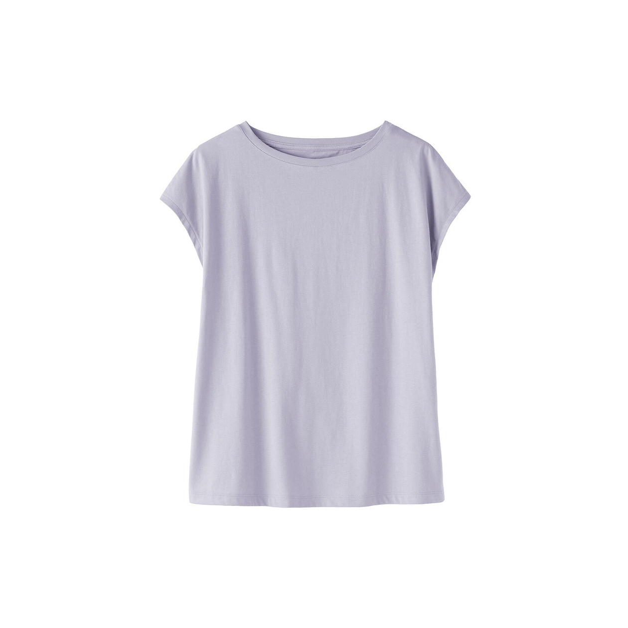 T-shirt french sleeve fioletowy