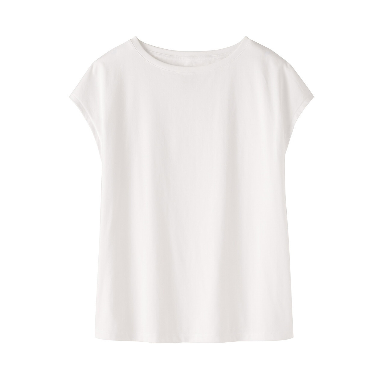 T-shirt french sleeve biały