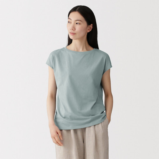 T-shirt french sleeve zielony