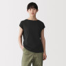 T-shirt french sleeve czarny