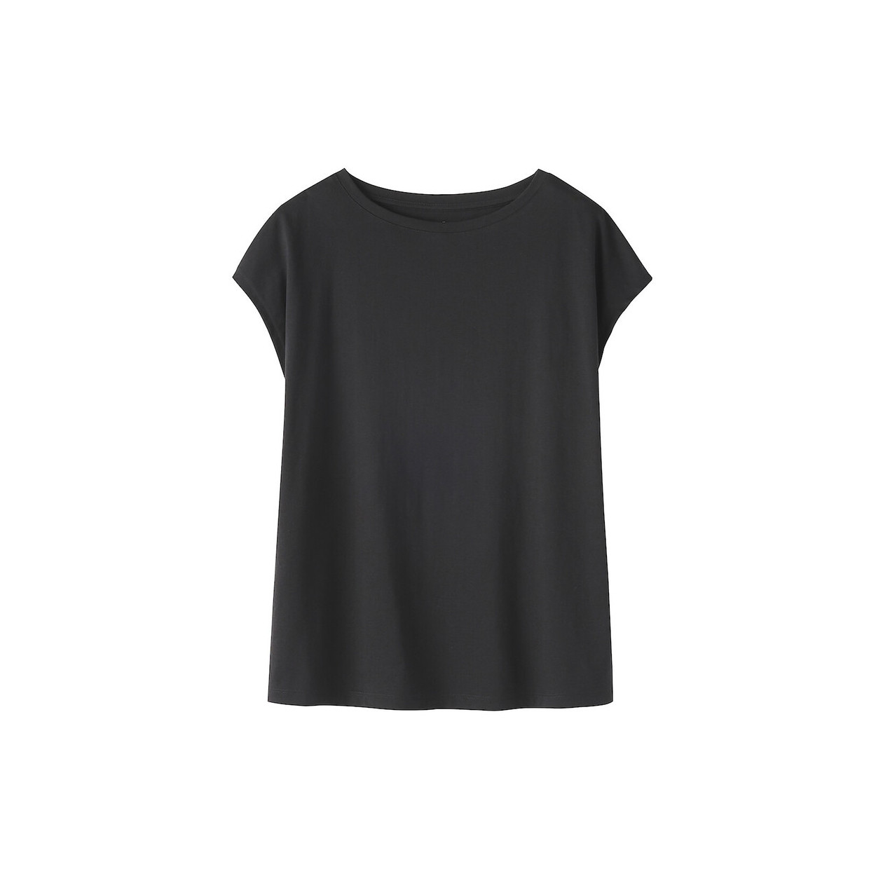 T-shirt french sleeve czarny