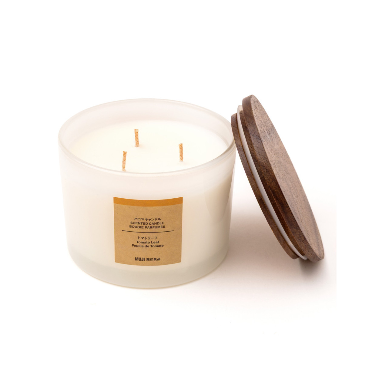 Świeca zapachowa z 3 knotami liść pomidora