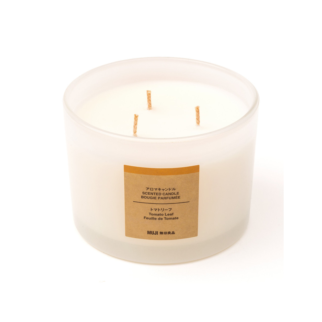 Świeca zapachowa z 3 knotami liść pomidora