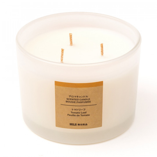 Świeca zapachowa z 3 knotami liść pomidora