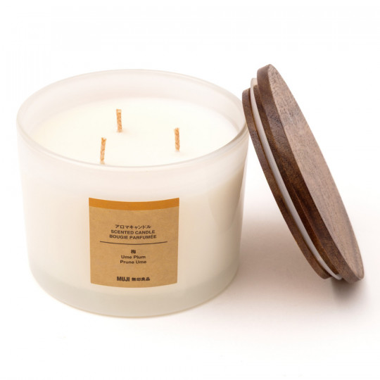 Świeca zapachowa z 3 knotami morela japońska /ume