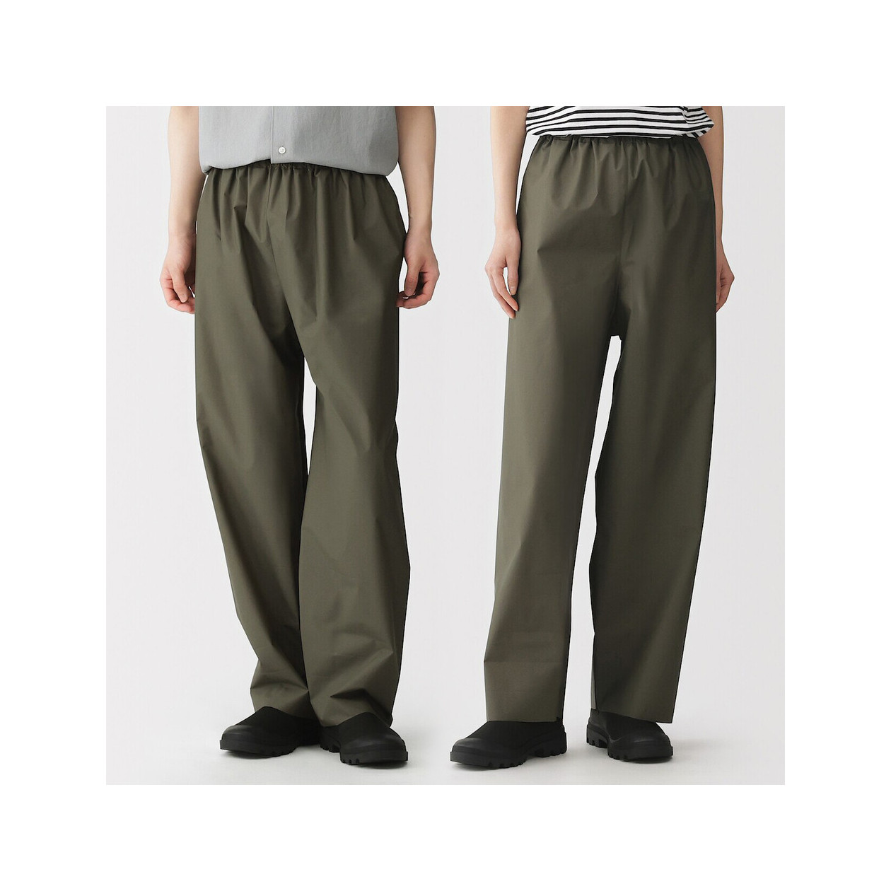 Spodnie przeciwdeszczowe docinane zielony