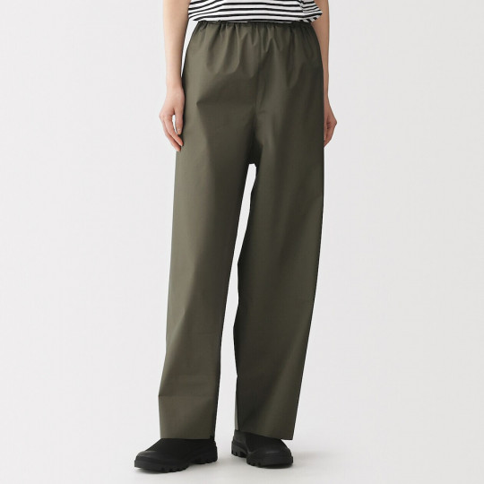 Spodnie przeciwdeszczowe docinane zielony