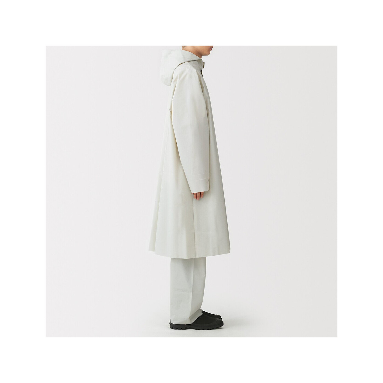 Płaszcz przeciwdeszczowy docinany beżowy