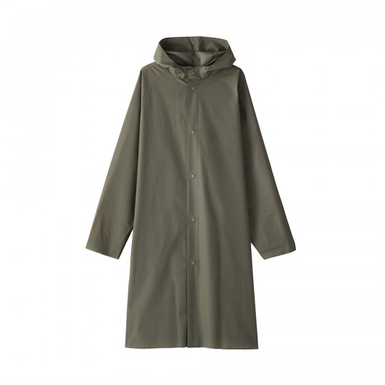 Płaszcz przeciwdeszczowy docinany zielony