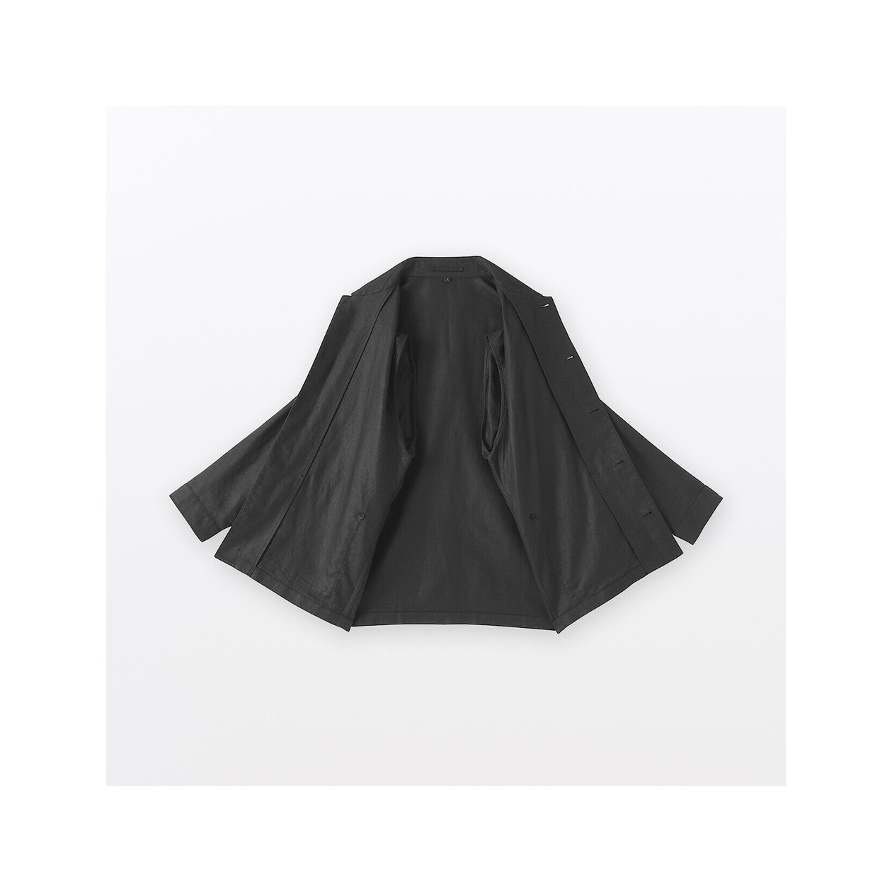 Marynarka koszulowa z włókna konopnego czarna