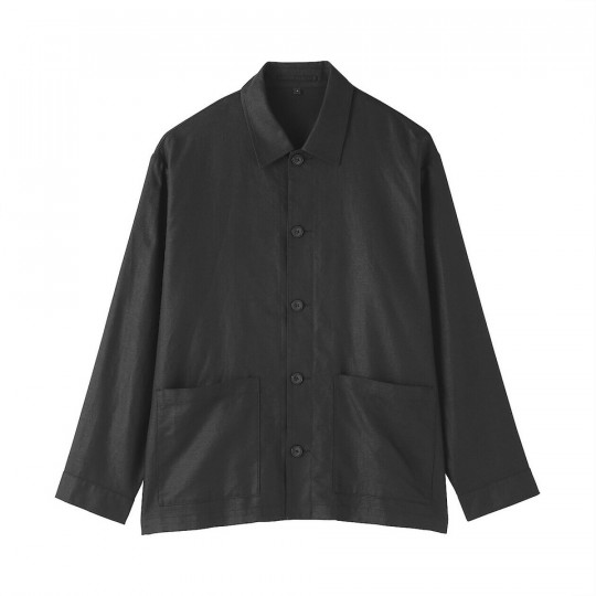 Marynarka koszulowa z włókna konopnego czarna