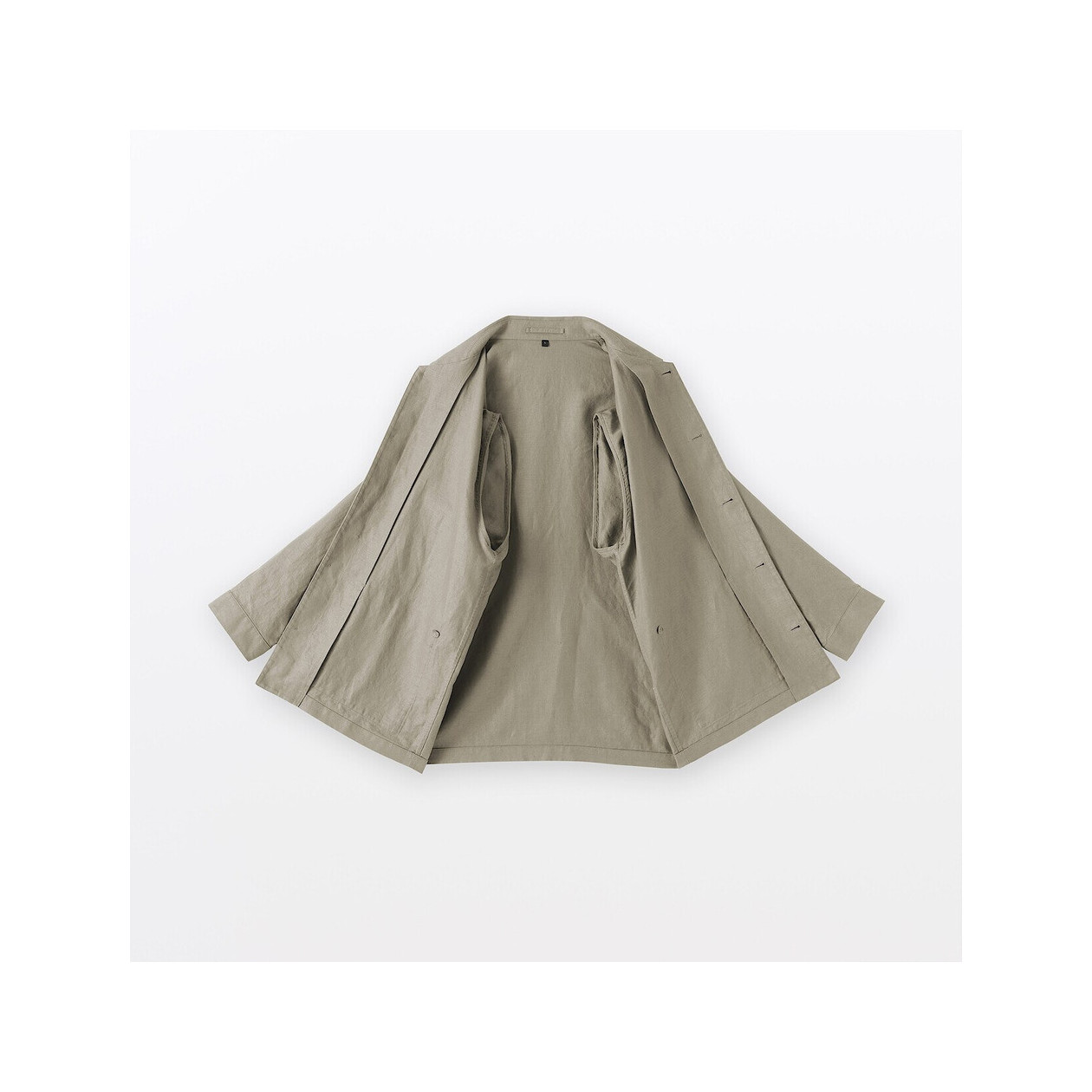 Marynarka koszulowa z włókna konopnego zielona