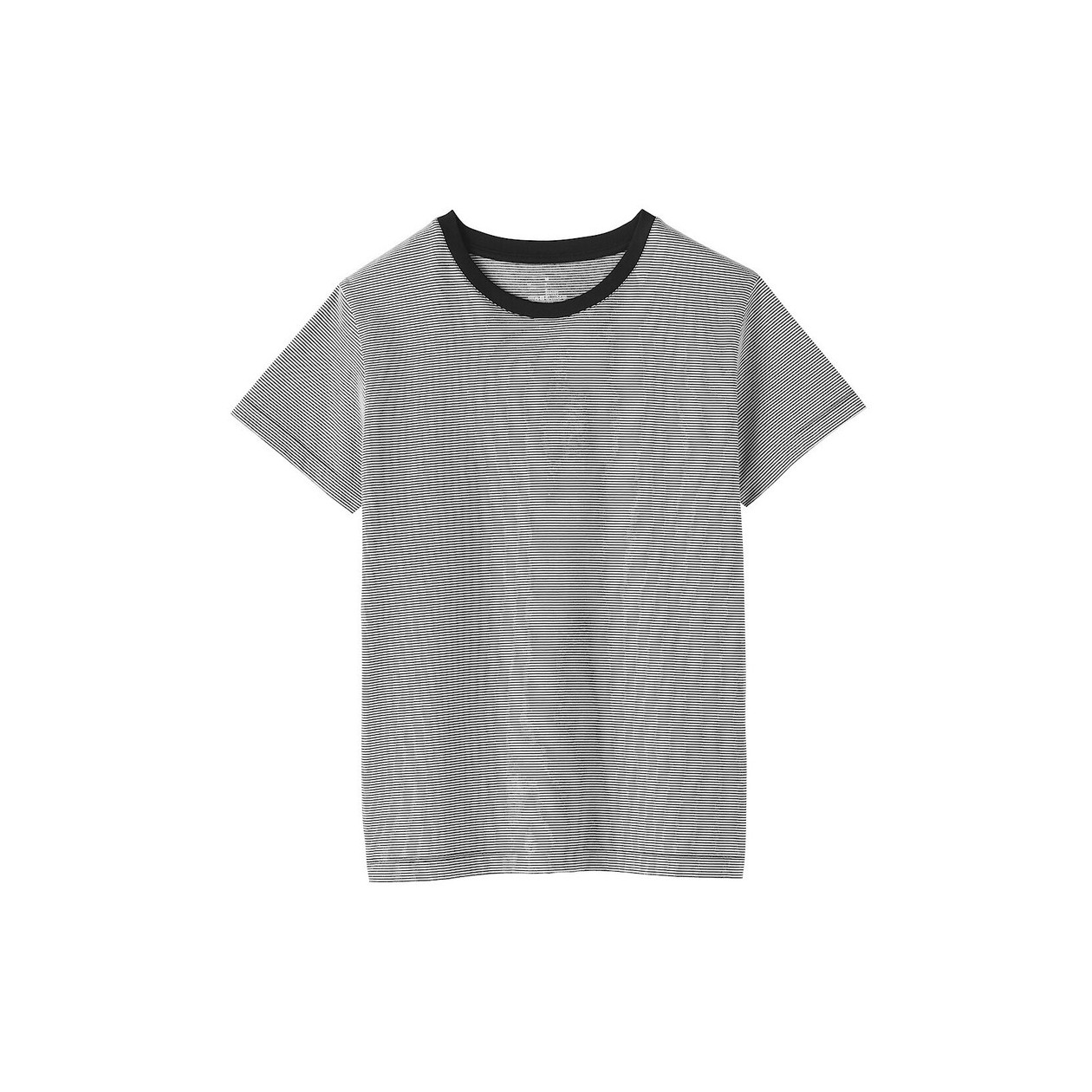 T-shirt w drobne czarno-białe paski