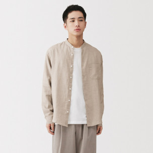 Koszula lniana ze stójką...