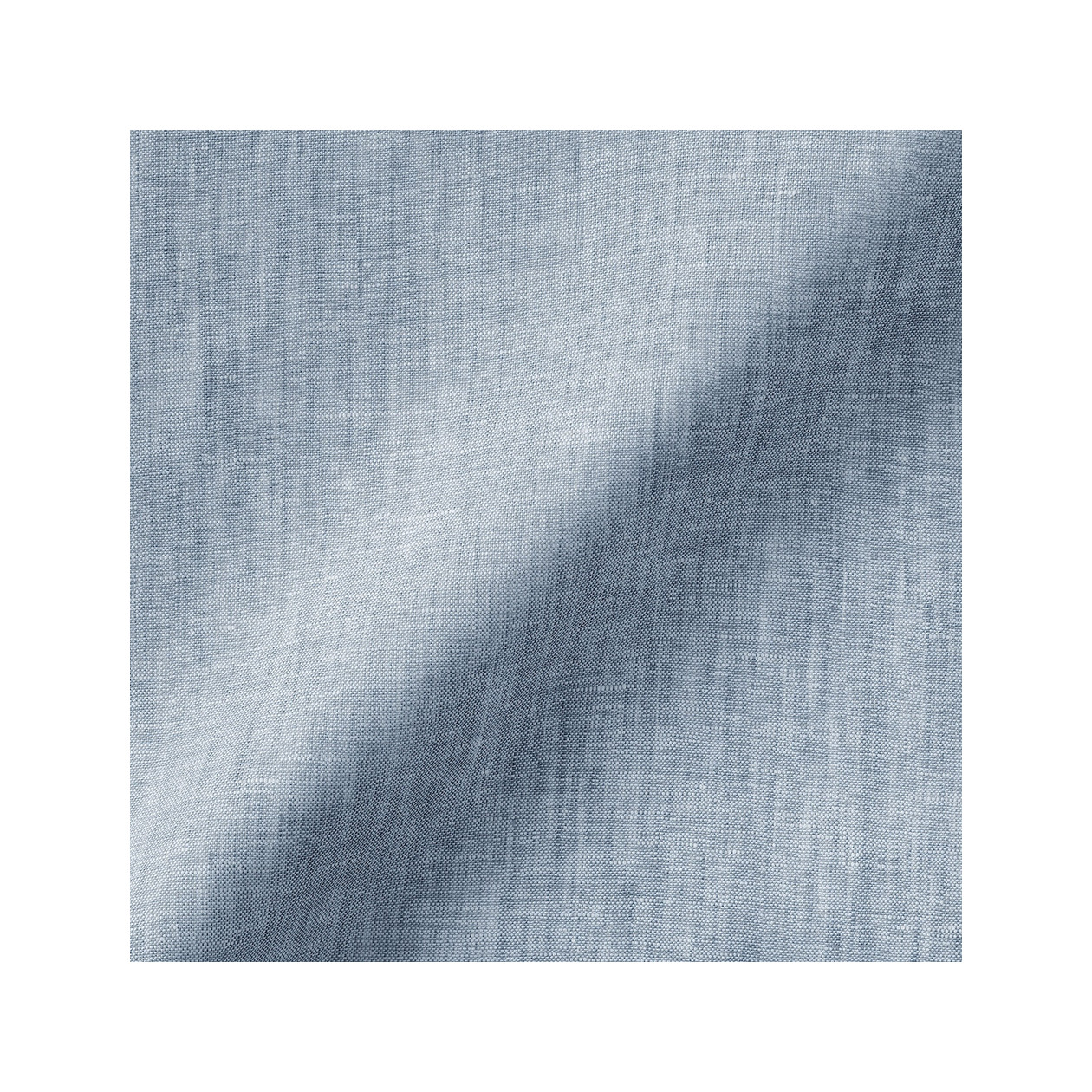 Koszula lniana ze stójką błękitna