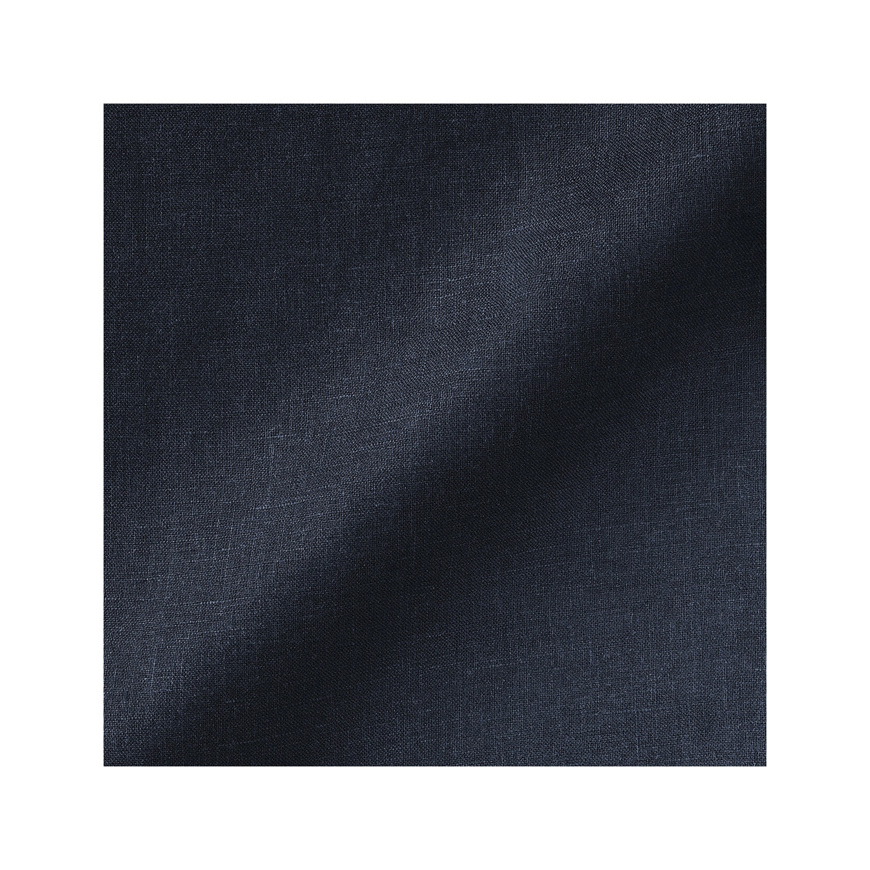 Koszula lniana ze stójką granatowa