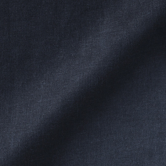 Koszula lniana ze stójką granatowa