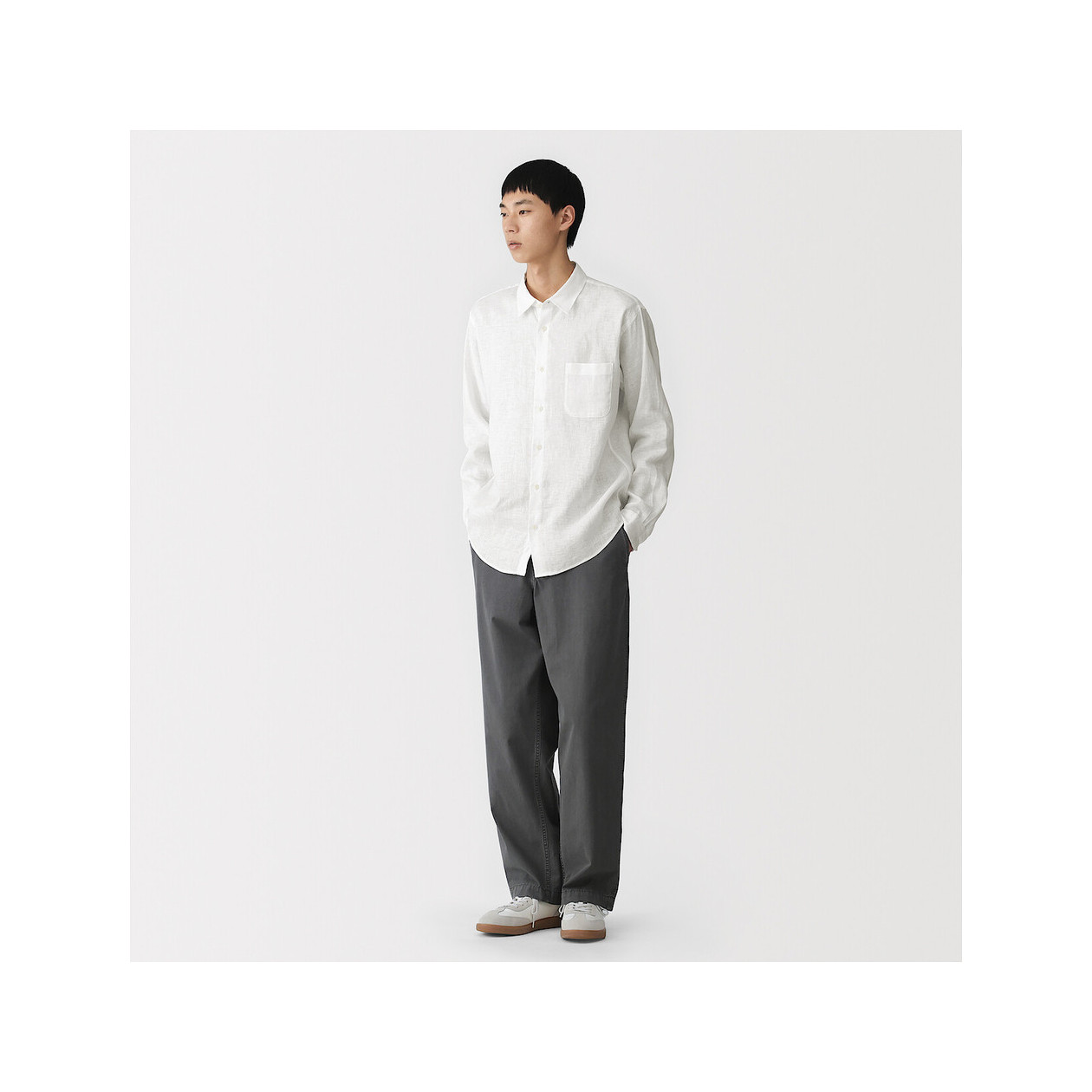 Koszula lniana biała