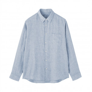 Koszula lniana błękitna