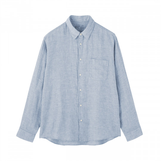 Koszula lniana błękitna