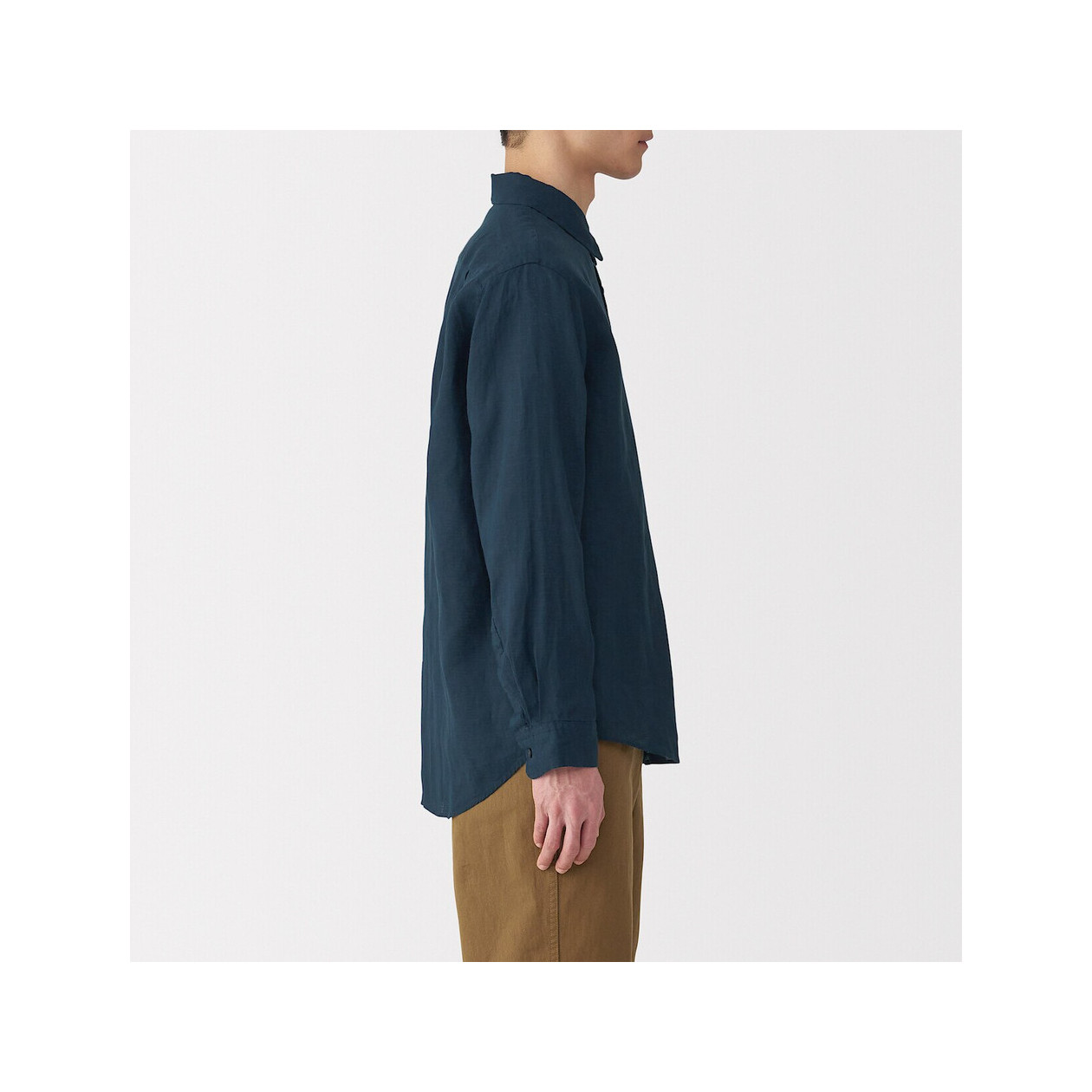 Koszula lniana granatowa