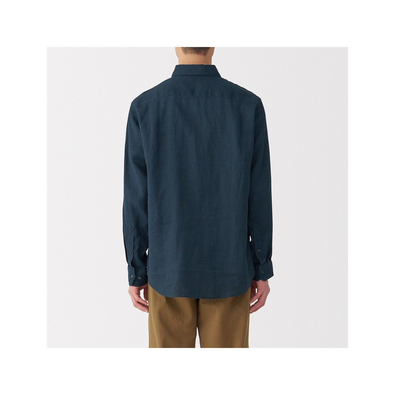 Koszula lniana granatowa