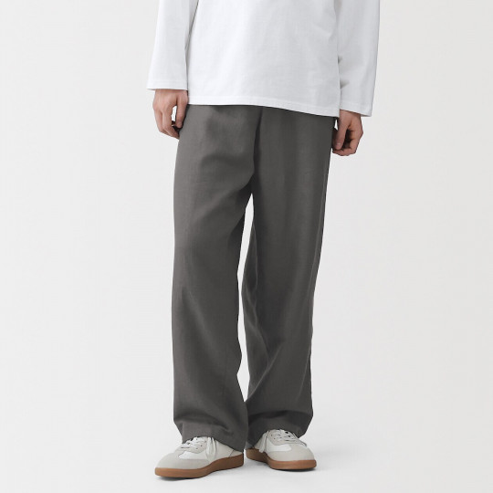 Spodnie z włókna konopnego ciemnoszare