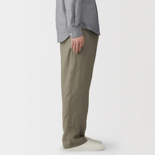 Spodnie z włókna konopnego zielone