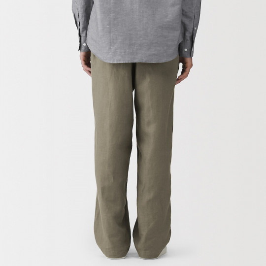 Spodnie z włókna konopnego zielone