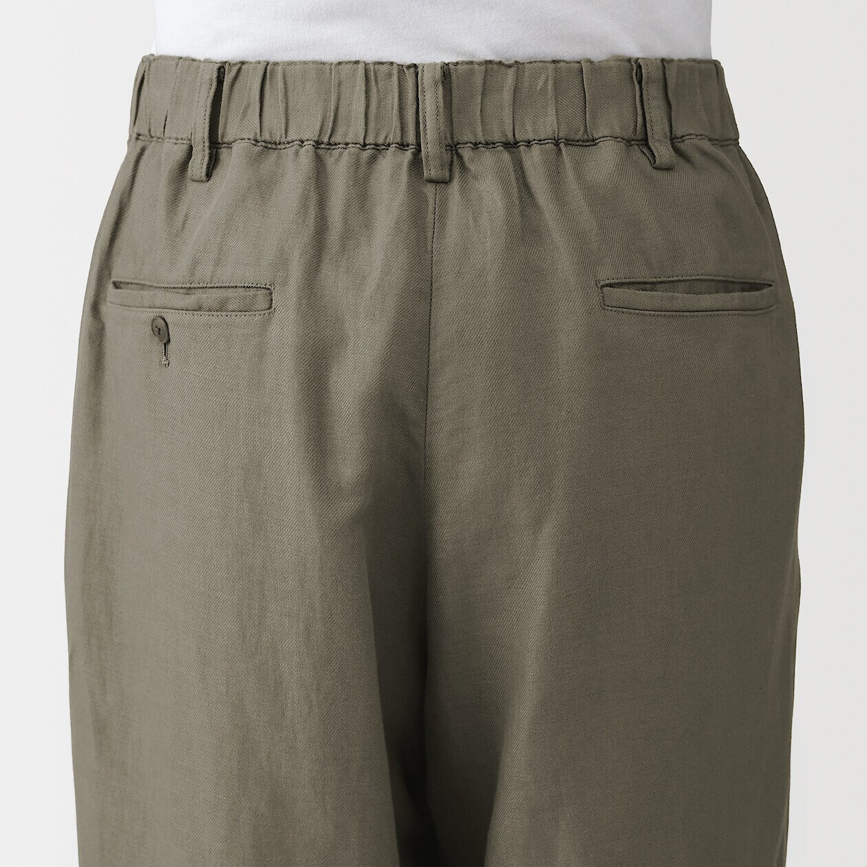 Spodnie z włókna konopnego zielone