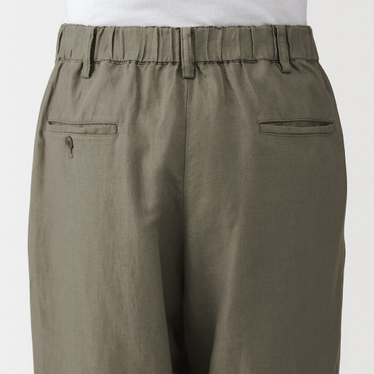 Spodnie z włókna konopnego zielone