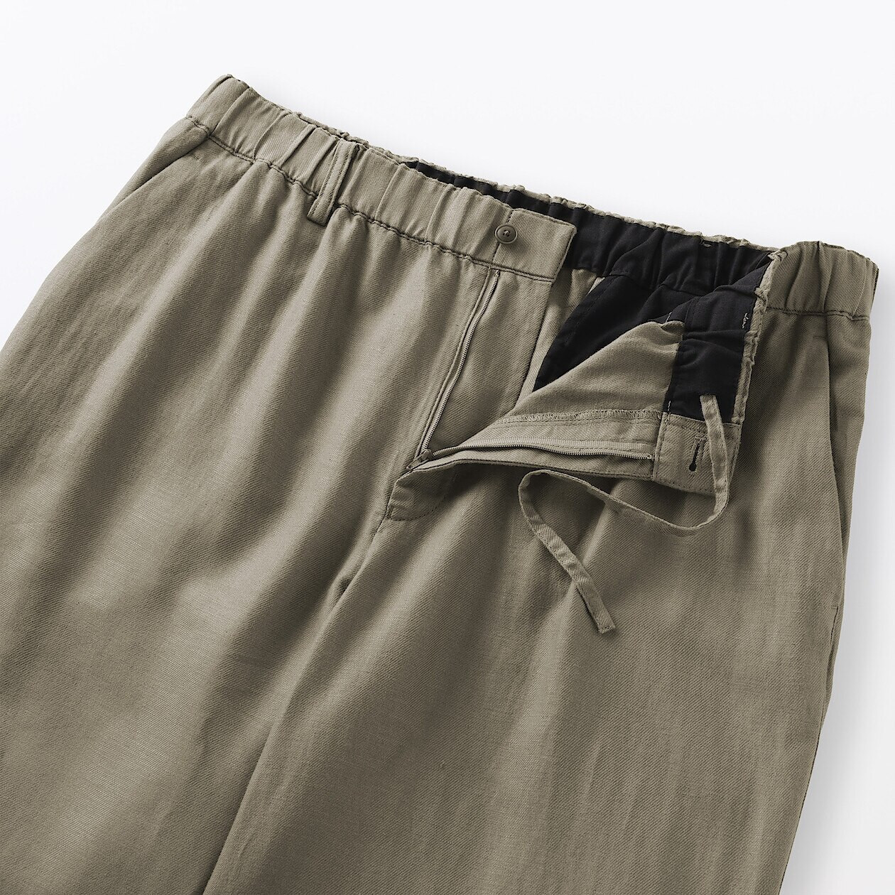 Spodnie z włókna konopnego zielone