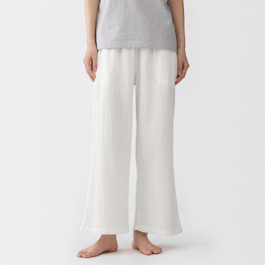 Spodnie double gauze off white