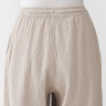 Spodnie double gauze off beżowe