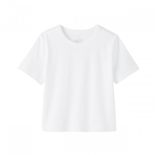 T-shirt strukturalny z jerseyu biały