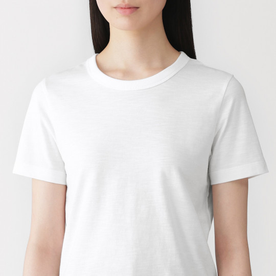 T-shirt strukturalny z jerseyu biały