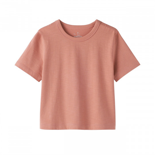 T-shirt strukturalny z jerseyu różowy