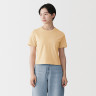 T-shirt strukturalny z jerseyu żołty