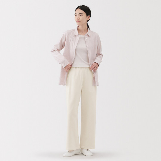 Spodnie rekreacyjne szerokie off white