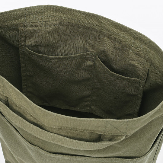 Torba tote bawełniana z długim paskiem khaki